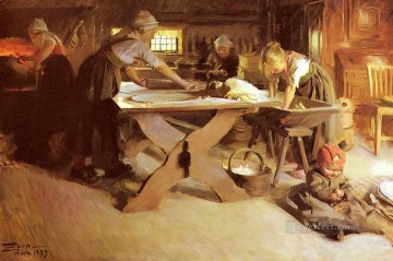 Anders Zorn Painting - Brodbaket destacado Suecia Anders Zorn